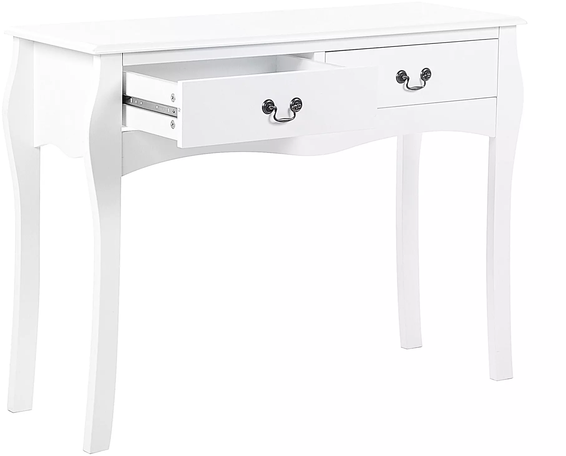 Beliani Konsolipöytä 2 Laatikkoa Valkoinen KLAWOCK - Image 3
