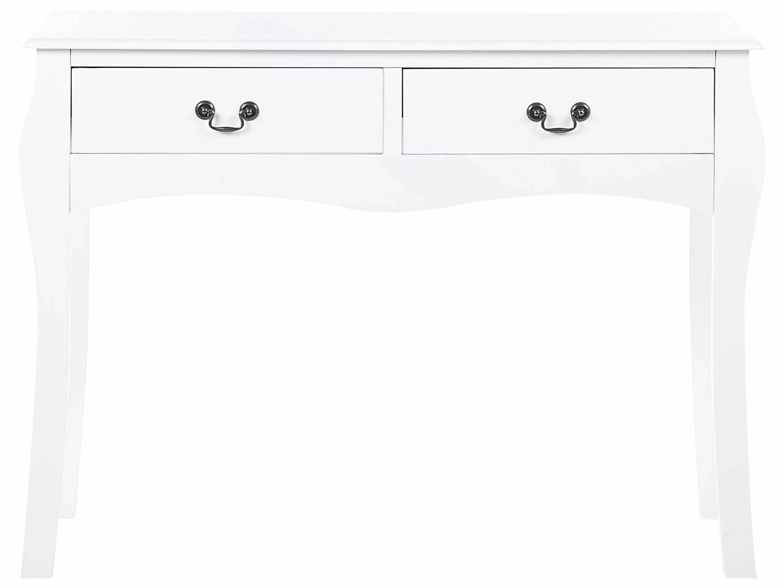 Beliani Konsolipöytä 2 Laatikkoa Valkoinen KLAWOCK - Image 4
