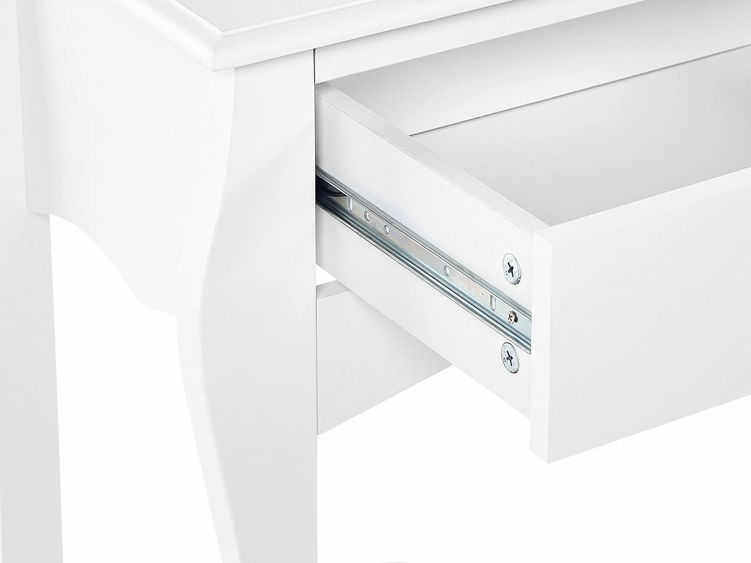 Beliani Konsolipöytä 2 Laatikkoa Valkoinen KLAWOCK - Image 7