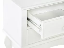 Beliani Konsolipöytä 3 Laatikkoa Valkoinen LAMAR -Käsinojalliset tuolit Winkel undef src sa picid 840571 type whitesh image