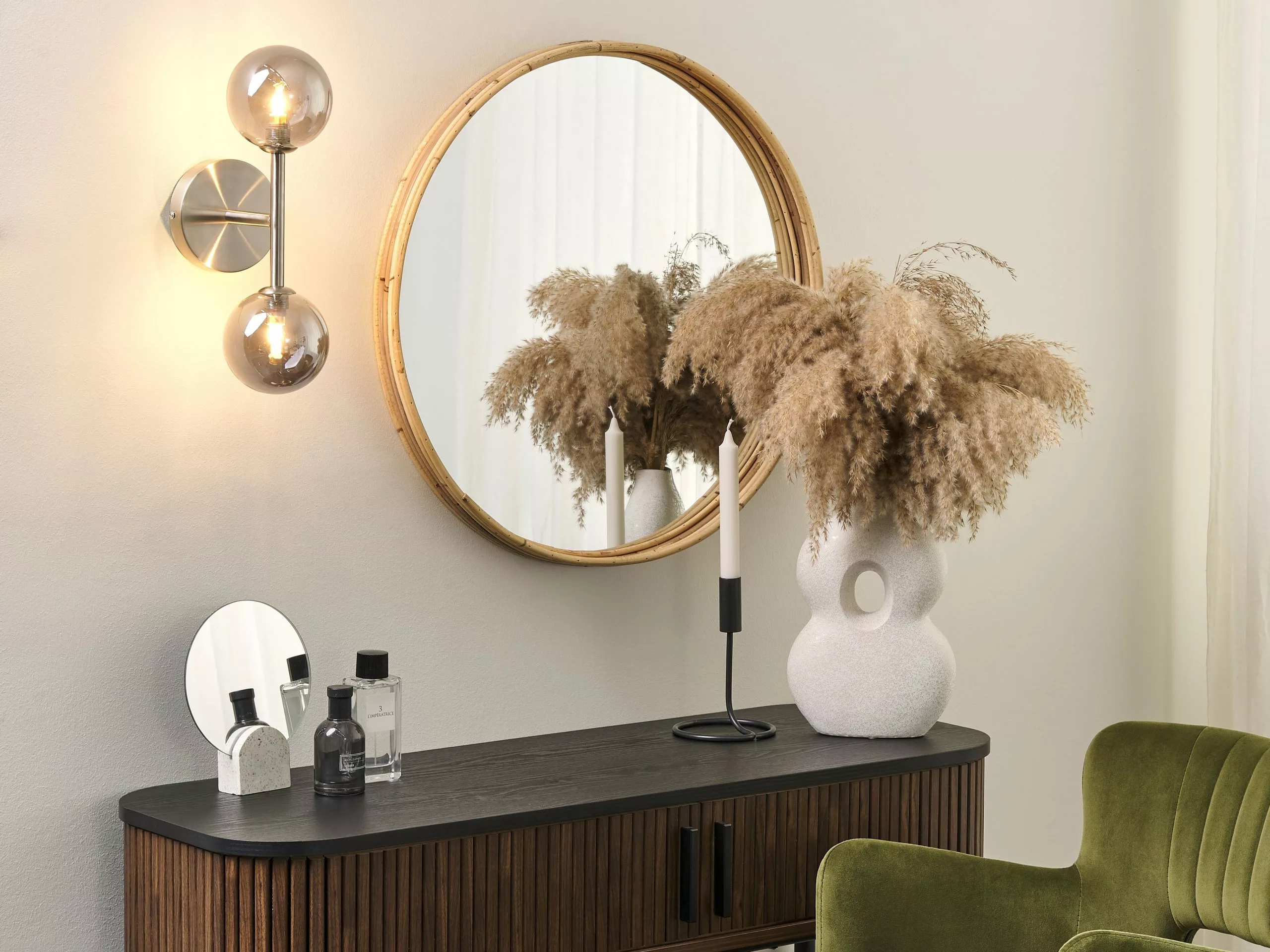 Beliani Konsolipöytä Tumma Puu/musta JOSE - Image 4