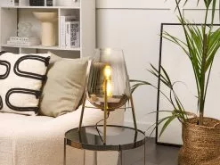 Beliani Sivupöytä Peililasitasolla Rauta Hopea LUCEA -Käsinojalliset tuolit Winkel undef src sa picid 841541 type color image