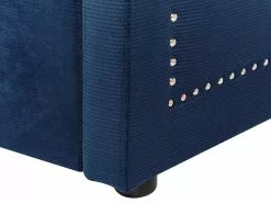 Beliani Sänky Vakosametti Lisävuode Laivastonsininen 90 X 200 Cm MIMIZAN -Käsinojalliset tuolit Winkel undef src sa picid 843685 type whitesh image