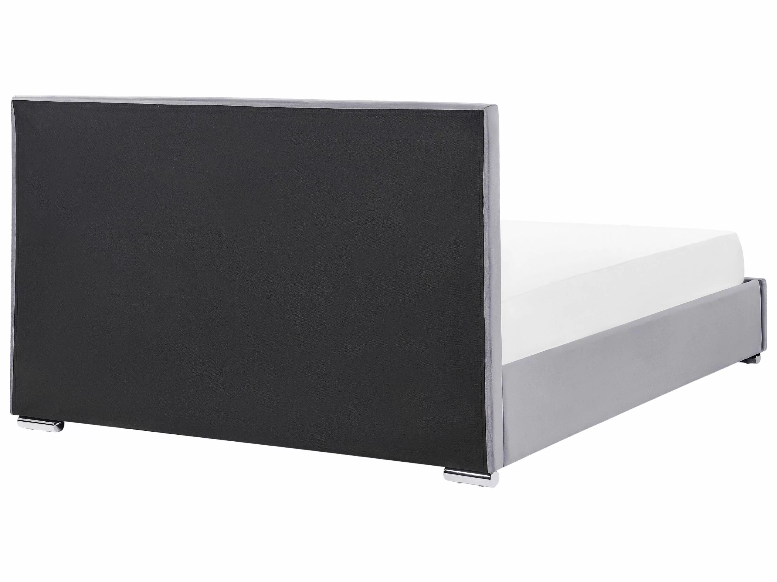 Beliani Sänky Sametti Säilytystila Tummanharmaa ROUEN Useita Kokoja - Image 6