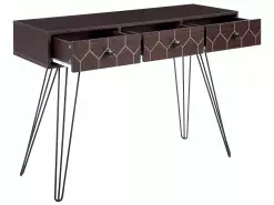 Beliani Konsolipöytä 3 Laatikkoa Tumma Puu/musta MALSALA -Käsinojalliset tuolit Winkel undef src sa picid 844699 type whitesh image