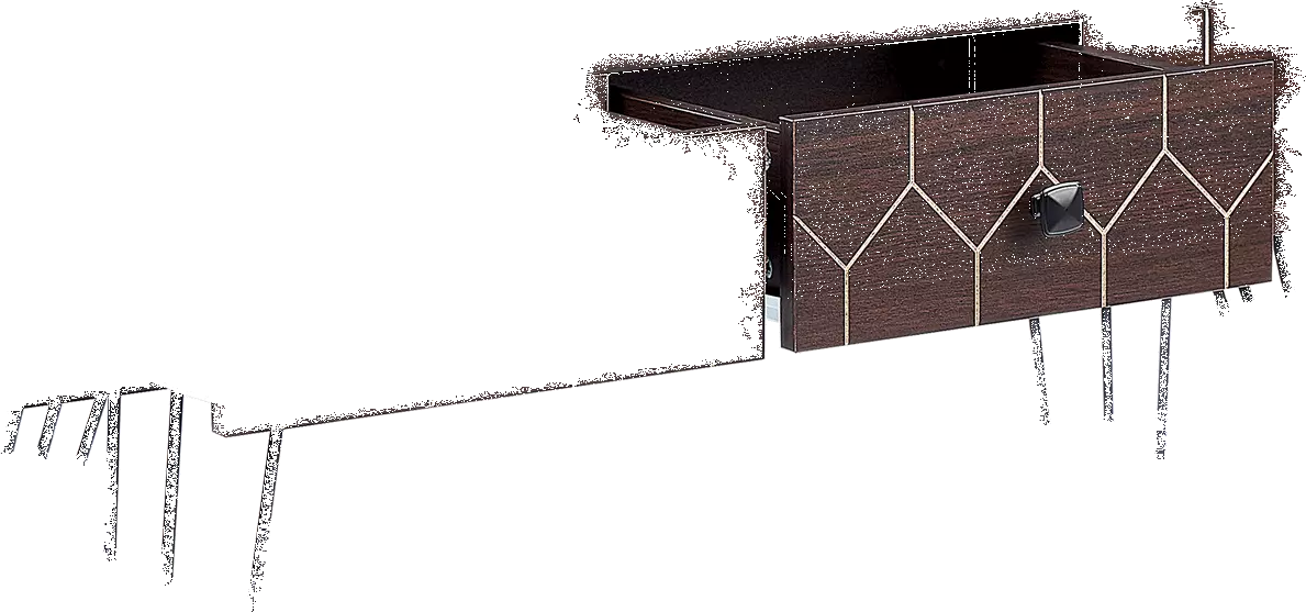 Beliani Konsolipöytä 3 Laatikkoa Tumma Puu/musta MALSALA - Image 3