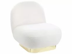 Beliani Nojatuoli Buklee Valkoinen LOVIISA