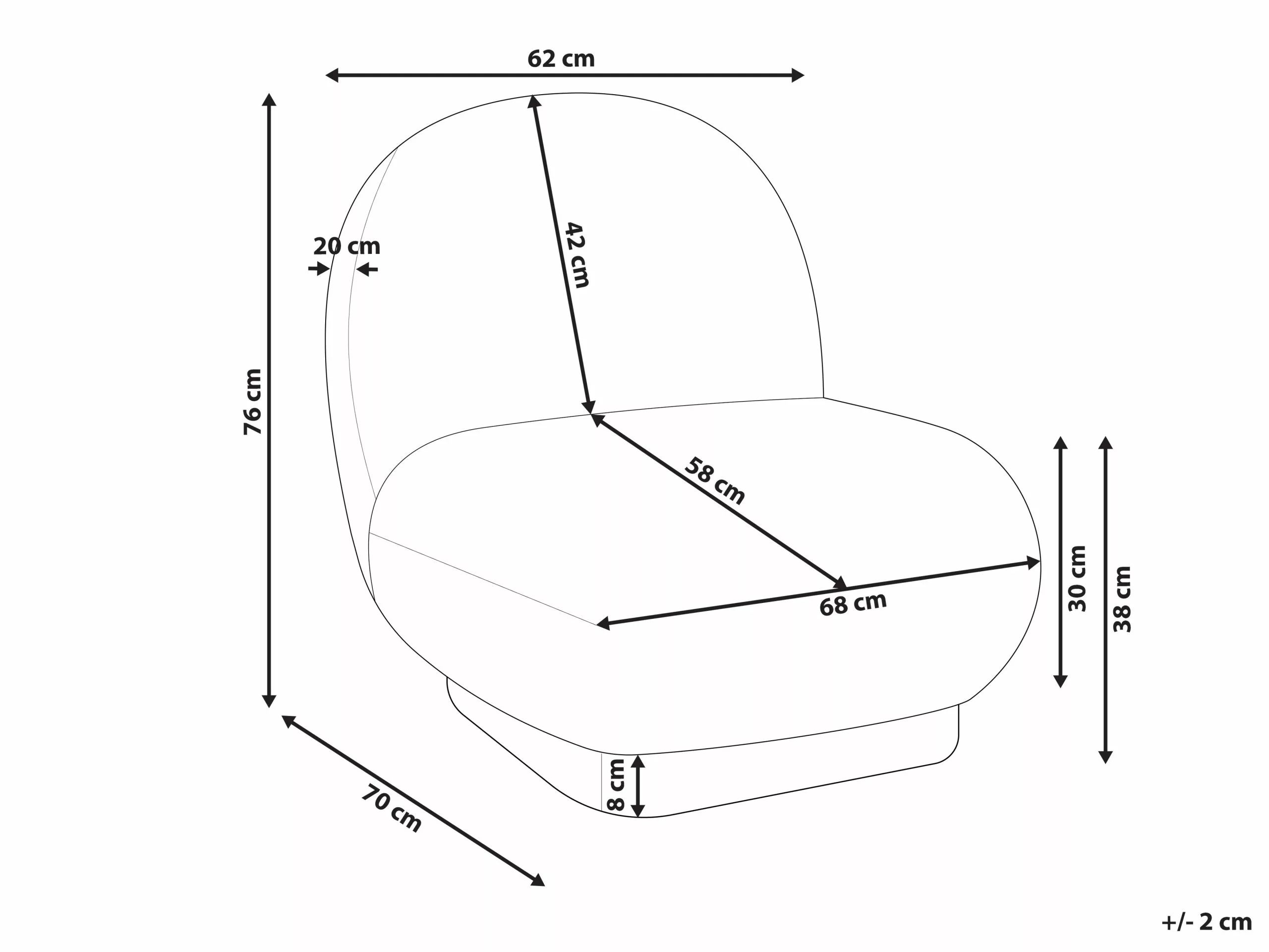 Beliani Nojatuoli Buklee Valkoinen LOVIISA - Image 9