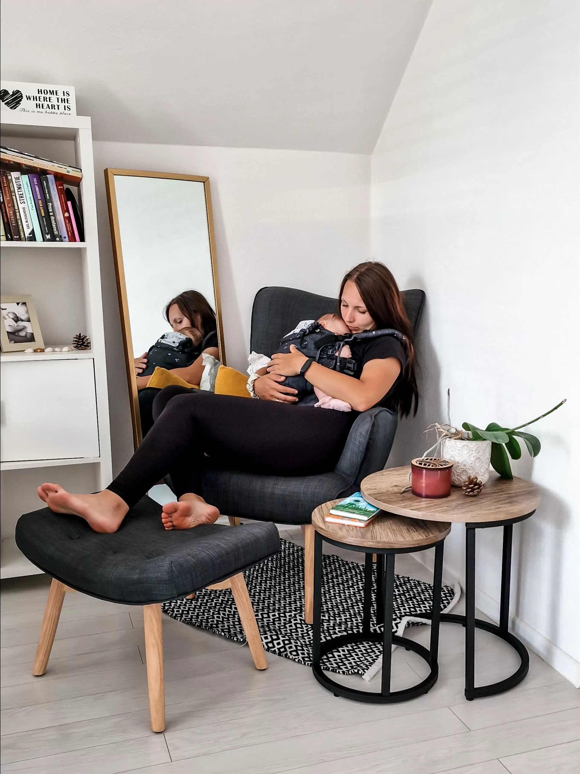 Beliani Sivupöytäsetti Tumma Puu/musta 2 Kpl DIXIE - Image 4