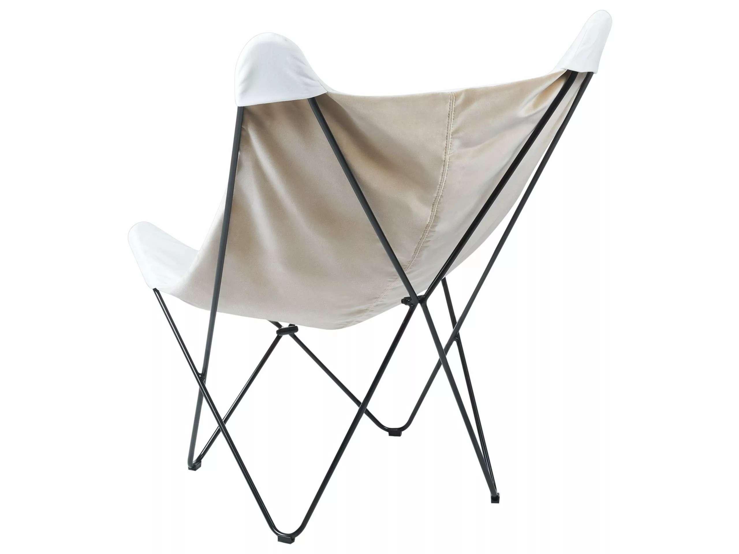 Beliani Nojatuoli Sametti Valkoinen NYBRO 4 Beliani Nojatuoli Sametti Valkoinen NYBRO - Image 4