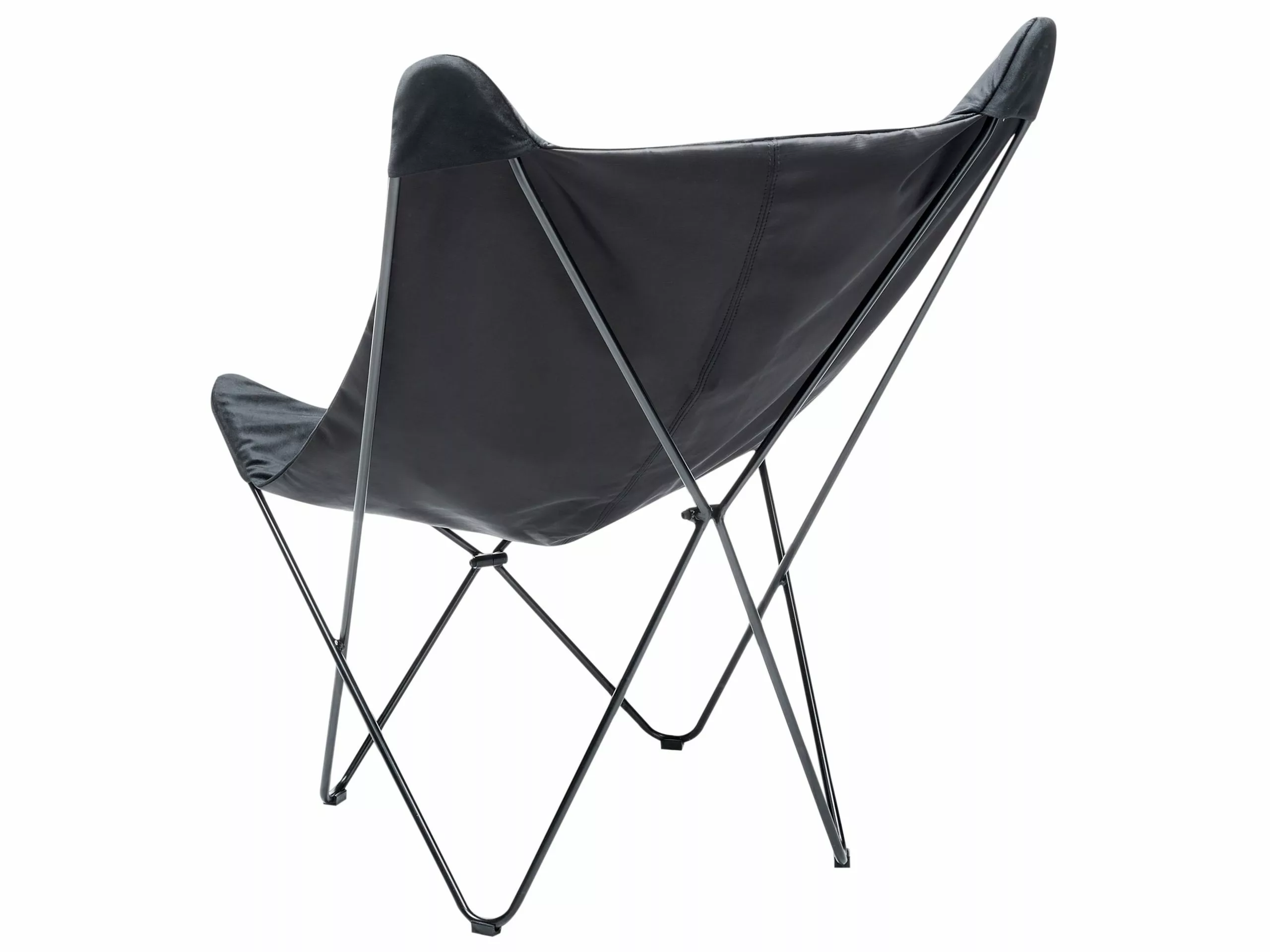 Beliani Nojatuoli Sametti Musta NYBRO 4 Beliani Nojatuoli Sametti Musta NYBRO - Image 4