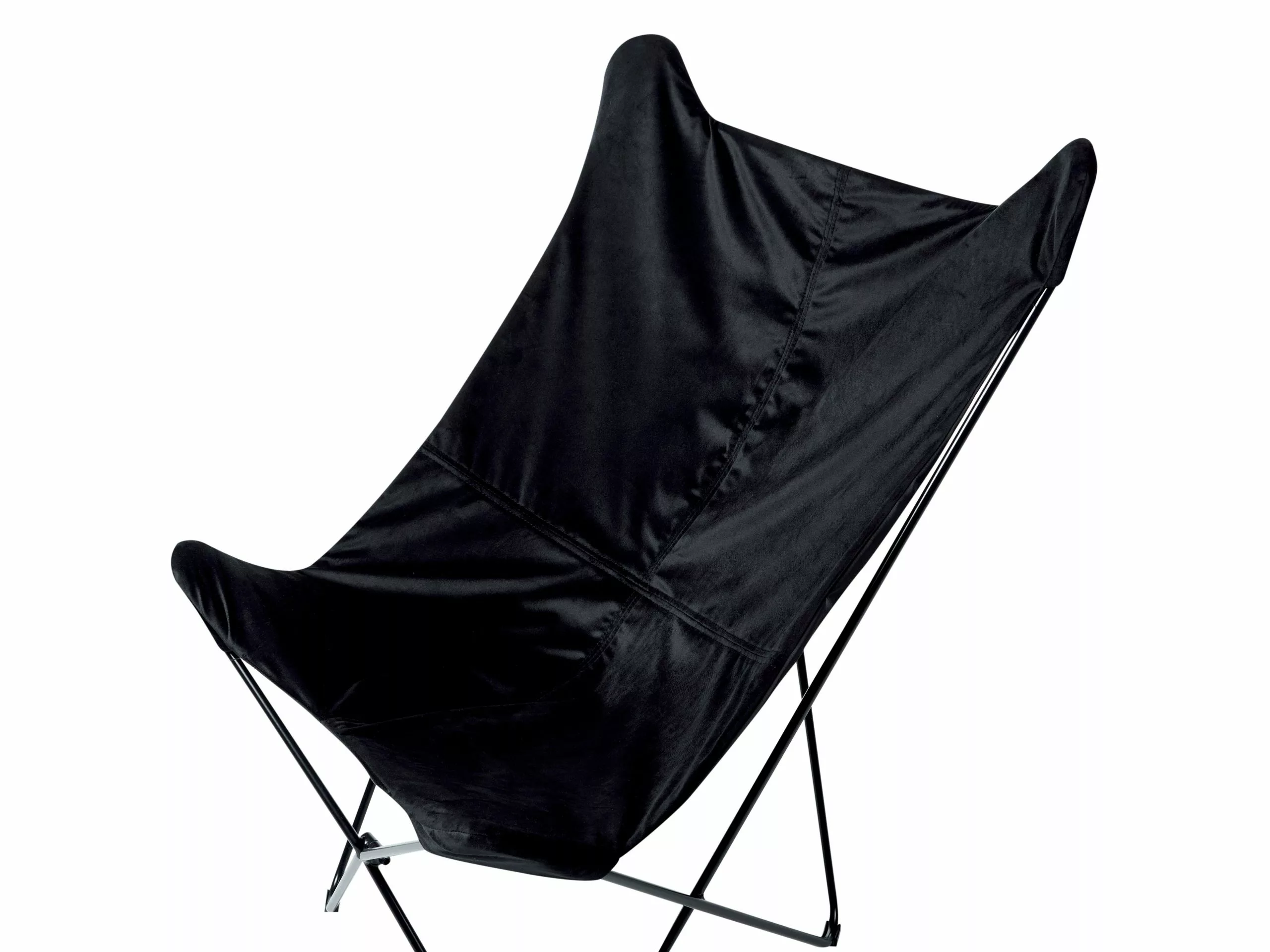 Beliani Nojatuoli Sametti Musta NYBRO 5 Beliani Nojatuoli Sametti Musta NYBRO - Image 5