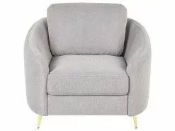 Beliani Nojatuoli Kangas Vaaleanharmaa TROSA -Käsinojalliset tuolit Winkel undef src sa picid 851967 type whitesh image