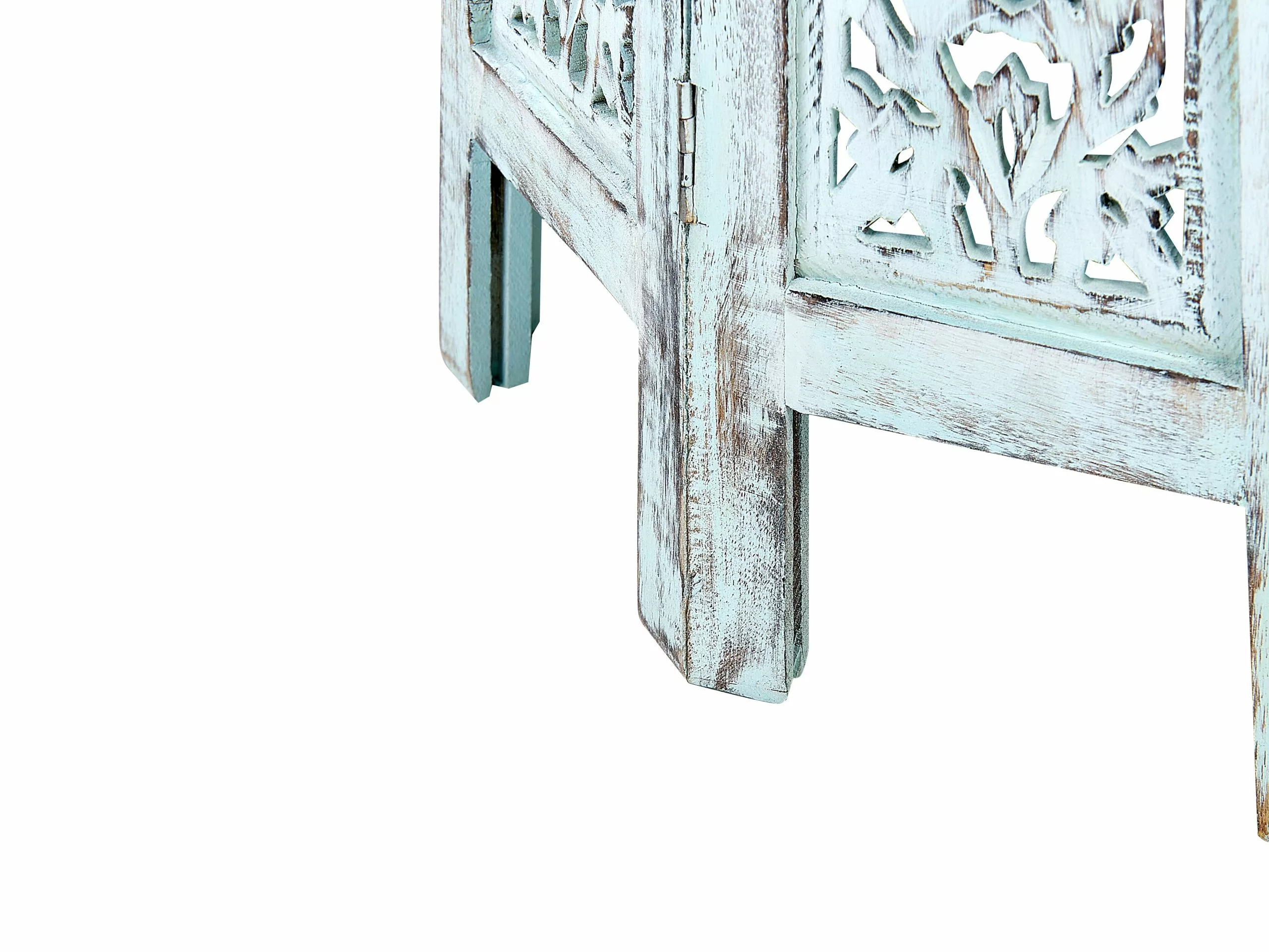 Beliani Sivupöytä Mangopuu Vaaleansininen BORAI 4 Beliani Sivupöytä Mangopuu Vaaleansininen BORAI - Image 4