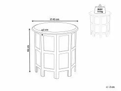 Beliani Sivupöytä Mangopuu Vaaleansininen BORAI 11 Beliani Sivupöytä Mangopuu Vaaleansininen BORAI -Käsinojalliset tuolit Winkel undef src sa picid 852180 type whitesh image