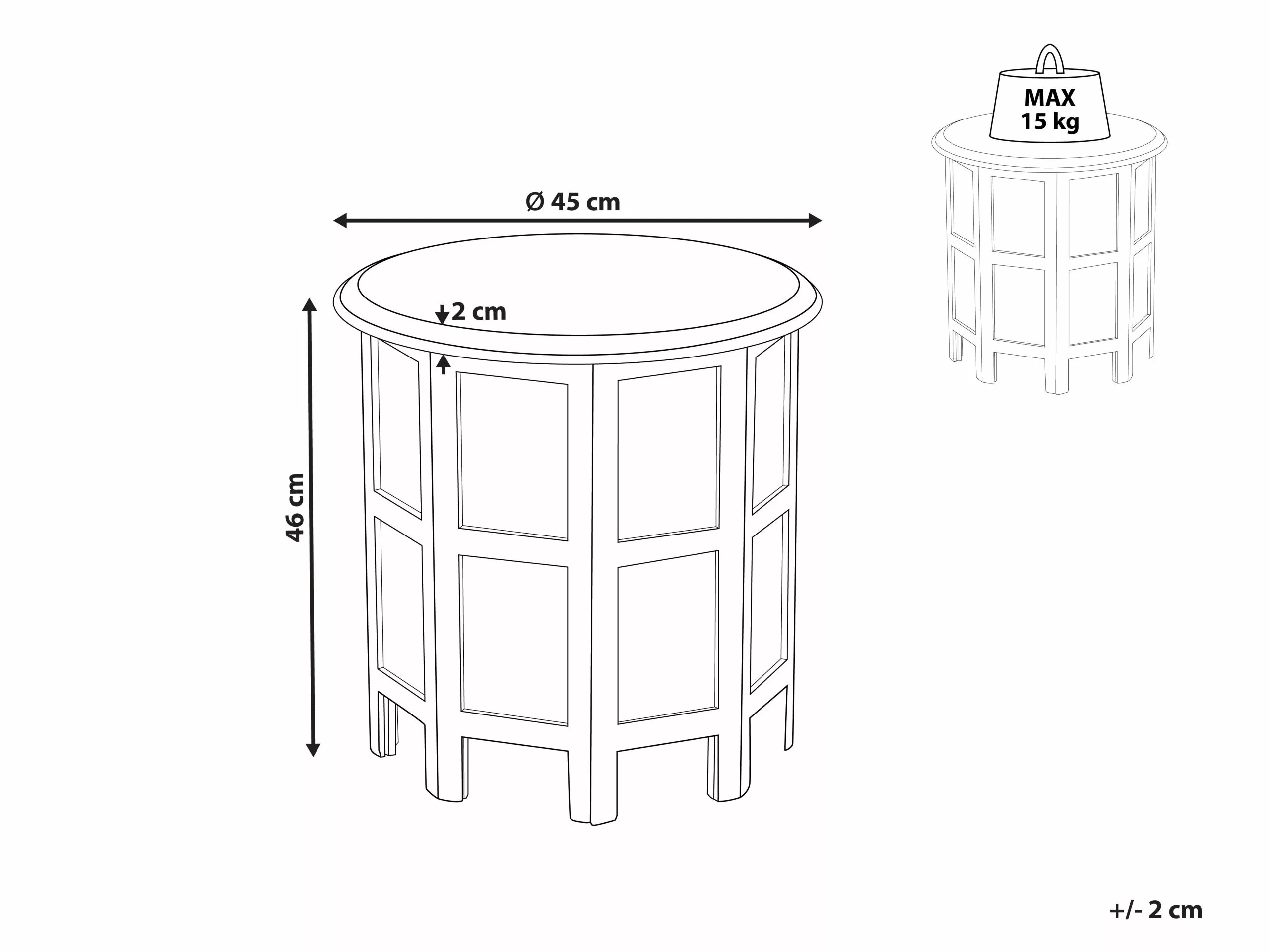 Beliani Sivupöytä Mangopuu Vaaleansininen BORAI 6 Beliani Sivupöytä Mangopuu Vaaleansininen BORAI - Image 6