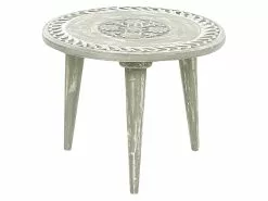 Beliani Sivupöytäsetti Mangopuu Vaaleanvihreä 2 Kpl EKAMBA -Käsinojalliset tuolit Winkel undef src sa picid 852232 type whitesh image