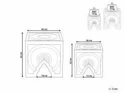 Beliani Sivupöytäsetti Tumma Puu 2 Kpl SHUKUR -Käsinojalliset tuolit Winkel undef src sa picid 852331 type whitesh image