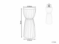 Beliani Sivupöytä Alumiini Kulta OUYEN -Käsinojalliset tuolit Winkel undef src sa picid 853745 type whitesh image